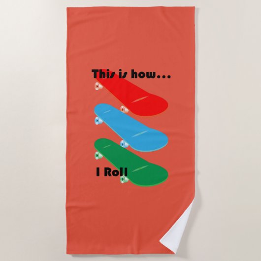 So rolle ich Design - Strandhandtuch (Vorderseite)