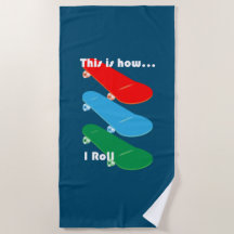 So rolle ich Design - Strandhandtuch