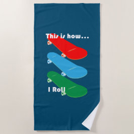 So rolle ich Design - Strandhandtuch