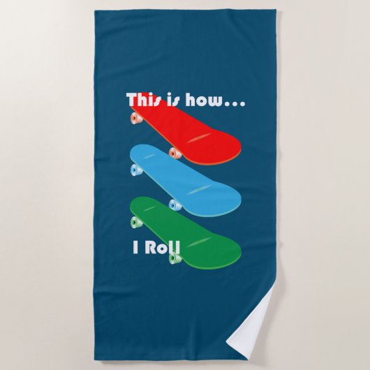 So rolle ich Design - Strandhandtuch (Vorderseite)