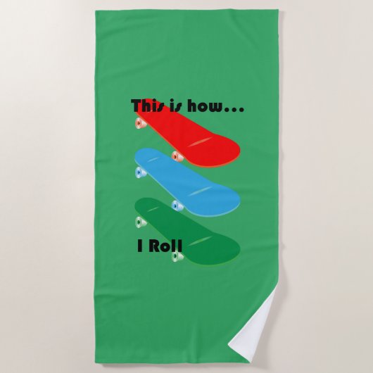 So rolle ich Design - Strandhandtuch (Vorderseite)