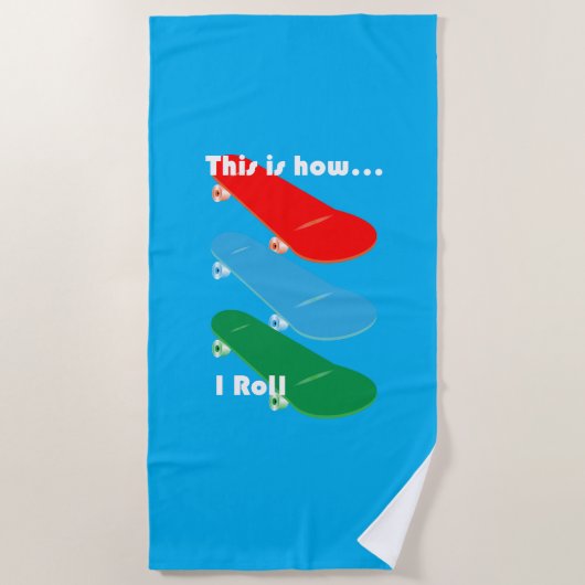 So rolle ich Design - Strandhandtuch (Vorderseite)