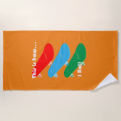 So rolle ich Design - Strandhandtuch (Vorderseite)