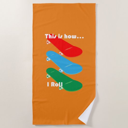 So rolle ich Design - Strandhandtuch (Vorderseite)