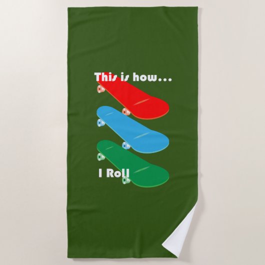 So rolle ich Design - Strandhandtuch (Vorderseite)