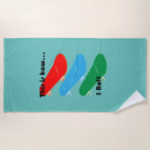 So rolle ich Design - Strandhandtuch (Vorderseite)