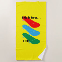 So rolle ich Design - Strandhandtuch