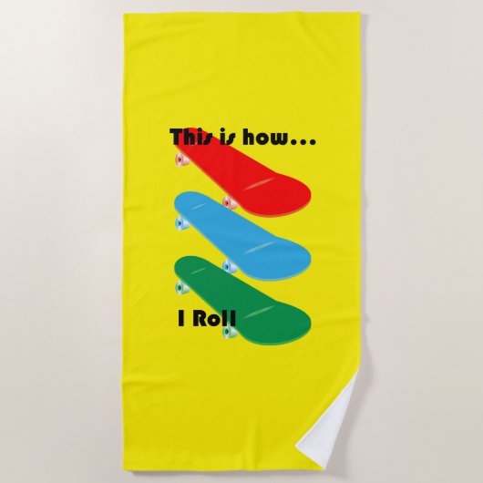 So rolle ich Design - Strandhandtuch (Vorderseite)