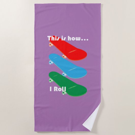 So rolle ich Design - Strandhandtuch (Vorderseite)