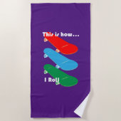 So rolle ich Design - Strandhandtuch (Vorderseite)