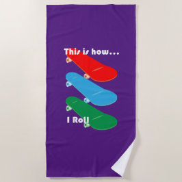 So rolle ich Design - Strandhandtuch