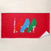 So rolle ich Design - Strandhandtuch (Vorderseite)