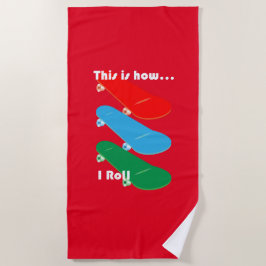 So rolle ich Design - Strandhandtuch