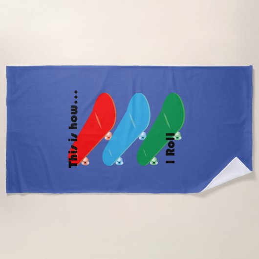 So rolle ich Design - Strandhandtuch (Vorderseite)