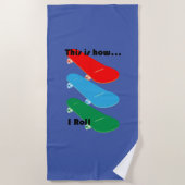 So rolle ich Design - Strandhandtuch (Vorderseite)