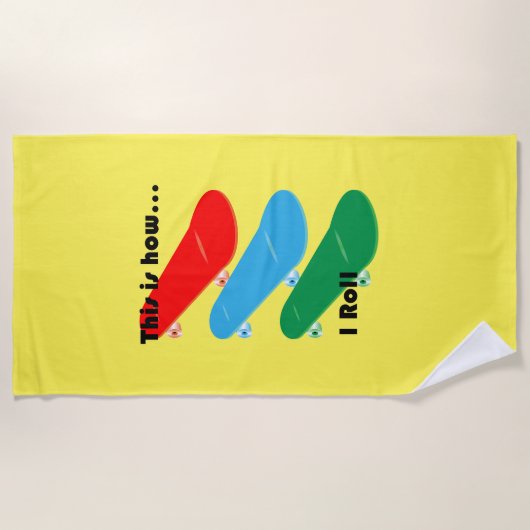 So rolle ich Design - Strandhandtuch (Vorderseite)