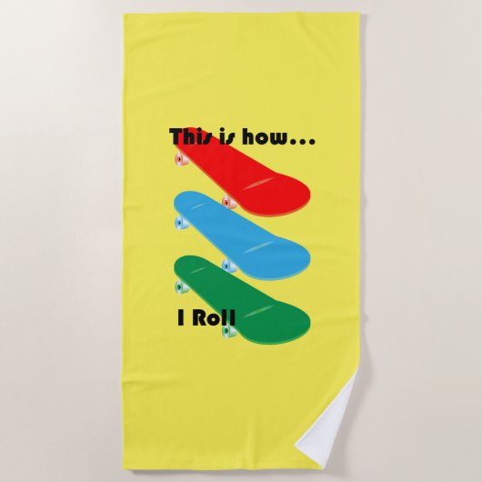 So rolle ich Design - Strandhandtuch (Vorderseite)