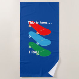 So rolle ich Design - Strandhandtuch