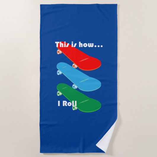 So rolle ich Design - Strandhandtuch (Vorderseite)