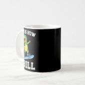 So rolle ich Dinosaurier Schneebrettfahren Trex Sn Kaffeetasse (Vorderseite Links)