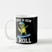 So rolle ich Dinosaurier Schneebrettfahren Trex Sn Kaffeetasse (Links)