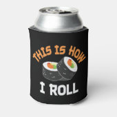 So rolle ich - Funny Sushi Dosenkühler (Kanne Rückseite)