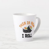 So rolle ich - Funny Sushi Milchtasse (Rechte Ecke)