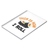 So rolle ich - Funny Sushi Notizblock (Linke Seite)