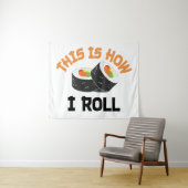 So rolle ich - Funny Sushi Wandteppich (Beispiel (Horizontal))