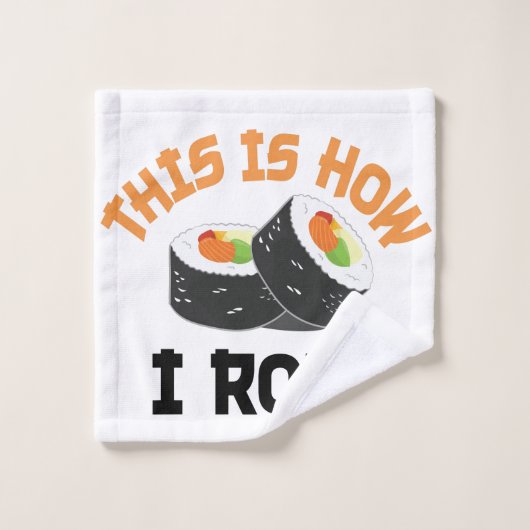 So rolle ich - Funny Sushi Waschlappen (Waschlappen)