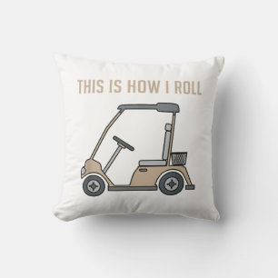 So rolle ich Golfcart Lustige Golfer Kissen