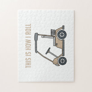 So rolle ich Golfcart Lustige Golfer Puzzle