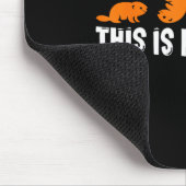So rolle ich Groundhog Cute Groundhog Day Fu Mousepad (Ecke)