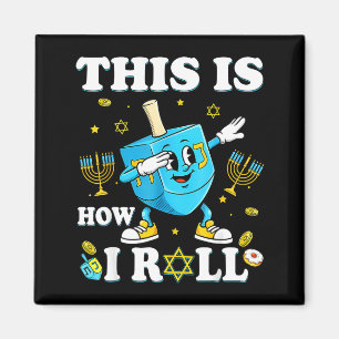 So rolle ich Hanukkah Dreidel Chanukah jüdisch Magnet