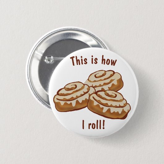 So rolle ich Knopf, Zimt Brunnens Button (Vorne & Hinten)