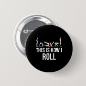 So rolle ich lustige Cheerleading-Turnerin Button (Vorne & Hinten)