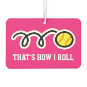 So rolle ich lustige Softball-Autoluft Autolufterfrischer (Rückseite)