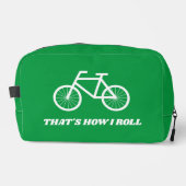 So rolle ich lustige Toilettentasche für Fahrradfa Waschbeutel (Vorderseite)