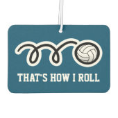 So rolle ich lustige Volleyball-Autoluft Autolufterfrischer (Rückseite)