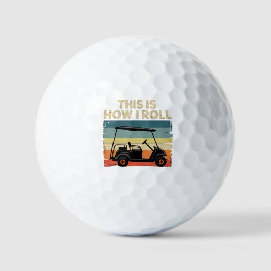 So rolle ich lustigen Golfwagen-Golfer Golfen Golfball (Vorderseite)