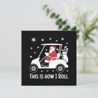 So rolle ich lustiger Weihnachtsmann fährt Golfcar