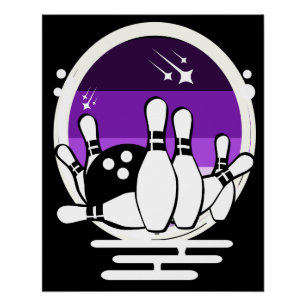 so rolle ich niedlichen Bowling Poster