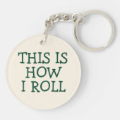 SO ROLLE ICH Niedliches Fahrrad Girl CUSTOM Schlüsselanhänger (Rückseite)