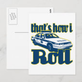 So rolle ich Polizei Postkarte (Vorne/Hinten)