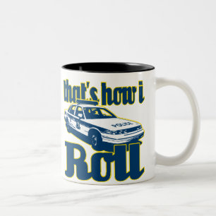 So rolle ich Polizei Zweifarbige Tasse