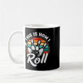 So rolle ich Retro-Bowling 60er 70er Bowler Fu Kaffeetasse (Links)