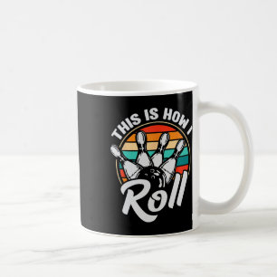 So rolle ich Retro-Bowling 60er 70er Bowler Fu Kaffeetasse