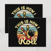 So rolle ich Retro Vintage Bowling Kegelbahn Fu (Vorne/Hinten)