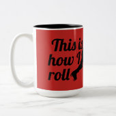 So rolle ich, Roller Derby Skater Zweifarbige Tasse (Links)