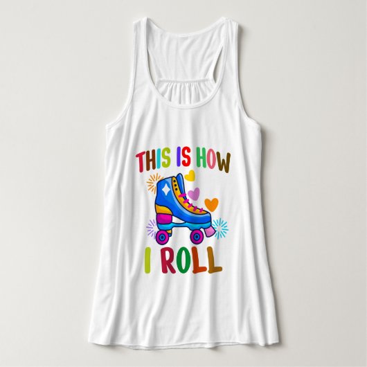 So rolle ich - Roller Skaten Tank Top (Design Vorderseite)